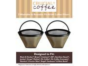 2 Washable Reusable Coffee Filters 4 Cone Fit Black Decker Braun Cuisinart GE Hamilton Beach Jerdon Krups Melitta Mr. Coffee Mr. Coffee Concepts