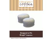 2 Krups Calphalon Style Charcoal Water Filters; Fits All Calphalon Coffeemakers; Designed Engineered by Crucial Coffee