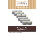 12 Krups Calphalon Style Charcoal Water Filters; Fits All Calphalon Coffeemakers; Designed Engineered by Crucial Coffee