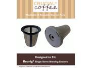 Gold Tone 1 Cup Reusable Coffee Filter Starter Pack; Fits Keurig Single Serve Brewing Systems