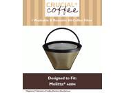 Washable Reusable Coffee Filter 4 Cone Fits Melitta 46894 10 Cup Thermal Coffeemaker; Designed Engineered by Crucial Coffee