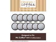 12 Mr. Coffee Charcoal Water Filters; Fits WFF 3 Coffeemakers; Compare to Part 113035 001 000; Designed Engineered by Crucial Coffee