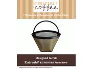Washable Reusable Coffee Filter 4 Cone Fits Zojirushi EC BD15BA Fresh Brew Thermal Carafe Coffee Maker; Designed Engineered by Crucial Coffee