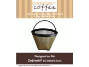 1 GTF4 Gold Tone Washable Reusable Coffee Filter for Zojirushi EC DAC50 Zutto; Designed Engineered by Crucial Coffee