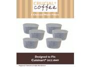 6 Cuisinart DCC RWF Charcoal Water Filters; Fits All Cuisinart Coffee Makers With Charcoal Water Filtration System; Designed Engineered by Crucial Coffee