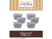 6 Krups Style F472 Charcoal Water Filters; Fits FMF FME 629 619 180 176 466 467; Designed Engineered by Crucial Coffee