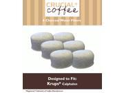 6 Krups Calphalon Style Charcoal Water Filters; Fits All Calphalon Coffeemakers; Designed Engineered by Crucial Coffee