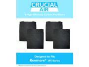 4 Pack High Efficiency Kenmore 295 Series Carbon Pre Filter; Compare to Filter Part 83378; Designed and Engineered by Crucial Air