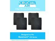 4 Pack High Efficiency Kenmore 335 Series Carbon Pre Filter; Compare to Filter Part 83378; Designed and Engineered by Crucial Air