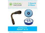 Dyson DC33 Hose Pre Post Filter Part 921616 01 917390 920232 02 Designed Engineered by Crucial Vacuum