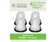 4 Eureka STK Quick Series Dust Cup Filters Part 61544 Designed Engineered by Crucial Vacuum