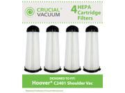 4 Hoover C2401 Washable HEPA Filters Part 2KE2110000 2 KE2110 000 Designed Engineered by Crucial Vacuum