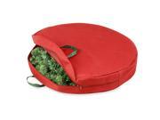 Honey can do Carrying Case for Artificial Wreath Red Pine Green