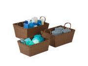 Honey Can Do 3Pc Set Paper Rope Baskets Brown STO 03728