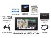 Garmin Nuvi3597LMTHD 5 Inch GPS with Lifetime Maps HD Traffic Updates Refurbished