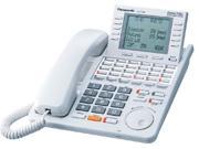 Panasonic KX T7436W R White Digital Corded Phone W 6 Line Backlit LCD Display And Extra Device Port Jack