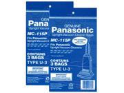 Panasonic MC 115P 2 Pack 3 Pack of Upright Vacuum Bags