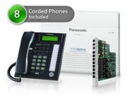 Panasonic KX-TA824-7736-5CO 8 pack KX-TA824 Phone System + KX-TA82483 Exp. Card + KX-T7736 Corded Phones