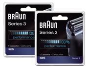 Braun 32S 2 Pack Silver Men s Shaver 5774761 Replacement Foil Cutter