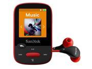 SanDisk SDMX24004GA46RM Lightweight Mp3 Clip Sport Player 4GB Red New