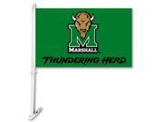 Bsi Products Inc Marshall Thundering Herd Car Flag With Wall Brackett Car Flag