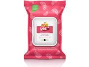 Yes To 6334107 Yes To Grapefruit Rejuvenating Facial Wipes 25 ct Facial Wipes Clean Skin Brightening Grapefruit Enhance Luminosity Even Skin Tones