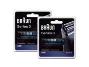 Braun 32S 2 Pack Series 3 Replacement Foil and Cutter Head Cassette 32B
