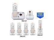 VTech SN6187 CareLine Home Safety and 4 SN6107 5 Handsets Home Safety Telephone System and Pendant