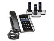 Polycom VVX 500 2200 44500 001 w 3 Wireless Handsets VVX 500 Business Media Phone