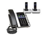 Polycom VVX 500 2200 44500 001 w 2 Wireless Handsets VVX 500 Business Media Phone
