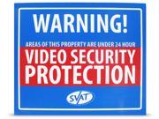 SVAT VU102 SGN Indoor Video Security Surveillance System Deterrent Warning Sign with 4 Window Warning Stickers