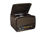 Electrohome Signature Vinyl Record Player Classic Turntable Hi Fi Stereo System with AM FM CD AUX for Smartphones