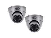 SVAT Ultra High Resolution Indoor Outdoor Dome Security Cameras with 65ft Night Vision 600 TVL 2 Pack