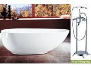 AKDY 69 AK NEF958 8713 Europe Style White Acrylic Free Standing Bathtub w Faucet