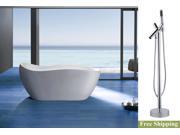 AKDY 68 AK NEF770 8711 Europe Style White Acrylic Free Standing Bathtub w Faucet
