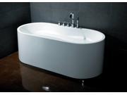AKDY 67 AK NEF241 Europe Style White Acrylic Free Standing Bathtub w Faucet