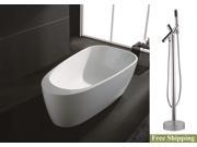 AKDY 67 AK NEF291 8711 Europe Style White Acrylic Free Standing Bathtub w Faucet