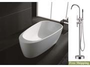 AKDY 67 AK NEF291 8723 Europe Style White Acrylic Free Standing Bathtub w Faucet