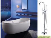 AKDY 67 AK NEF270 8723 Europe Style White Acrylic Free Standing Bathtub w Faucet