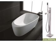 AKDY 67 AK NEF291 8733 Europe Style White Acrylic Free Standing Bathtub w Faucet