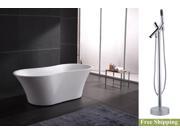 AKDY 67 AK NEF275 8711 Europe Style White Acrylic Free Standing Bathtub w Faucet