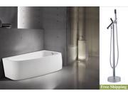AKDY 67 AK NEF292R 8711 Europe Style White Acrylic Free Standing Bathtub w Faucet