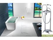 AKDY 67 AK NEF769 8713 Europe Style White Acrylic Free Standing Bathtub w Faucet