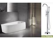 AKDY 67 AK NEF292R 8723 Europe Style White Acrylic Free Standing Bathtub w Faucet