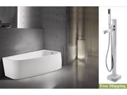 AKDY 67 AK NEF292R 8733 Europe Style White Acrylic Free Standing Bathtub w Faucet