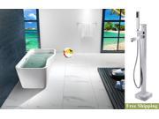 AKDY 67 AK NEF769 8733 Europe Style White Acrylic Free Standing Bathtub w Faucet