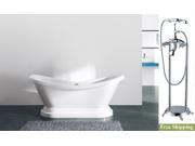 AKDY 67 AK NEF800 8713 Europe Style White Acrylic Free Standing Bathtub w Faucet