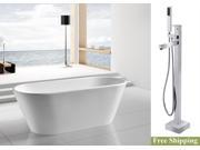 AKDY 67 AK NEF294 8733 Europe Style White Acrylic Free Standing Bathtub w Faucet