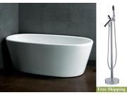 AKDY 67 AK NEF248 8711 Europe Style White Acrylic Free Standing Bathtub w Faucet