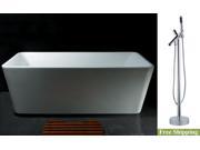 AKDY 67 AK NEF245 8711 Europe Style White Acrylic Free Standing Bathtub w Faucet